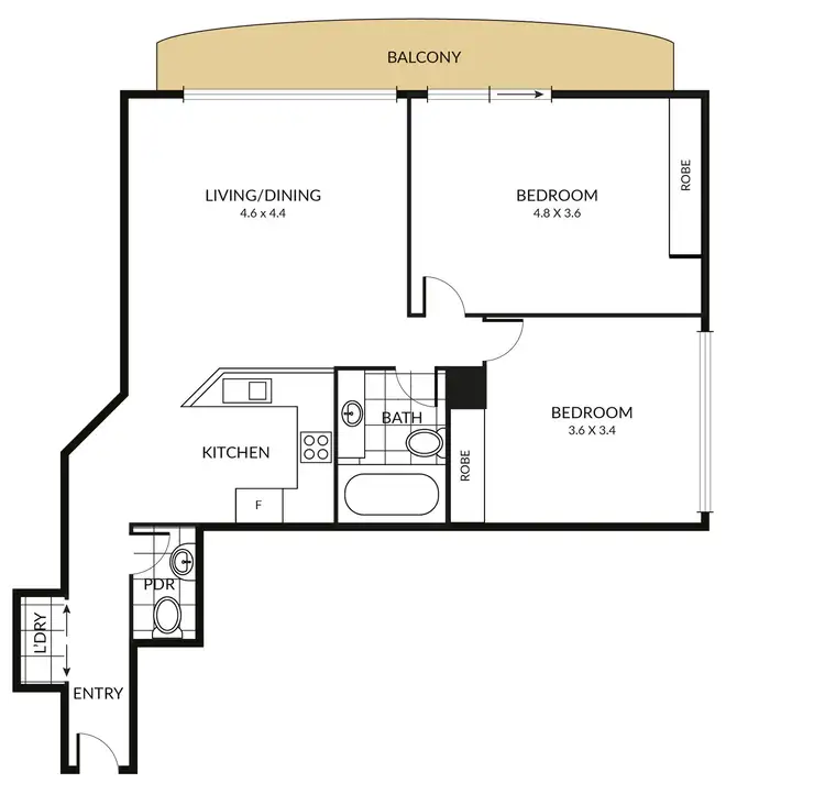 Floorplan of Homely apartment listing, 1015/222 Russell Street, Melbourne VIC 3000