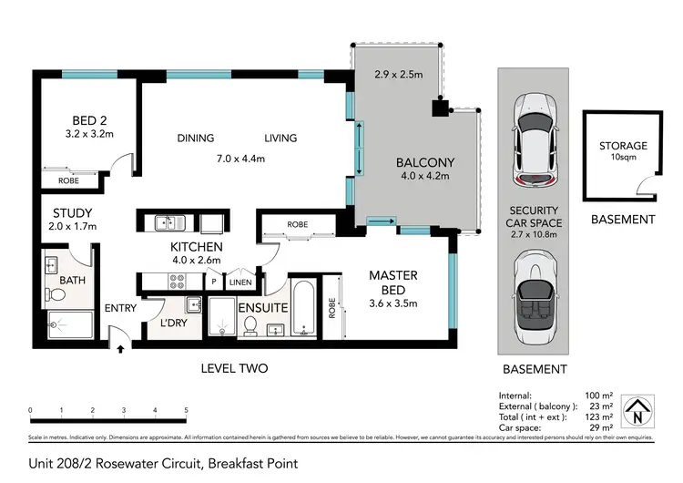 Floorplan of Homely apartment listing, 208/2 Rosewater Circuit, Breakfast Point NSW 2137