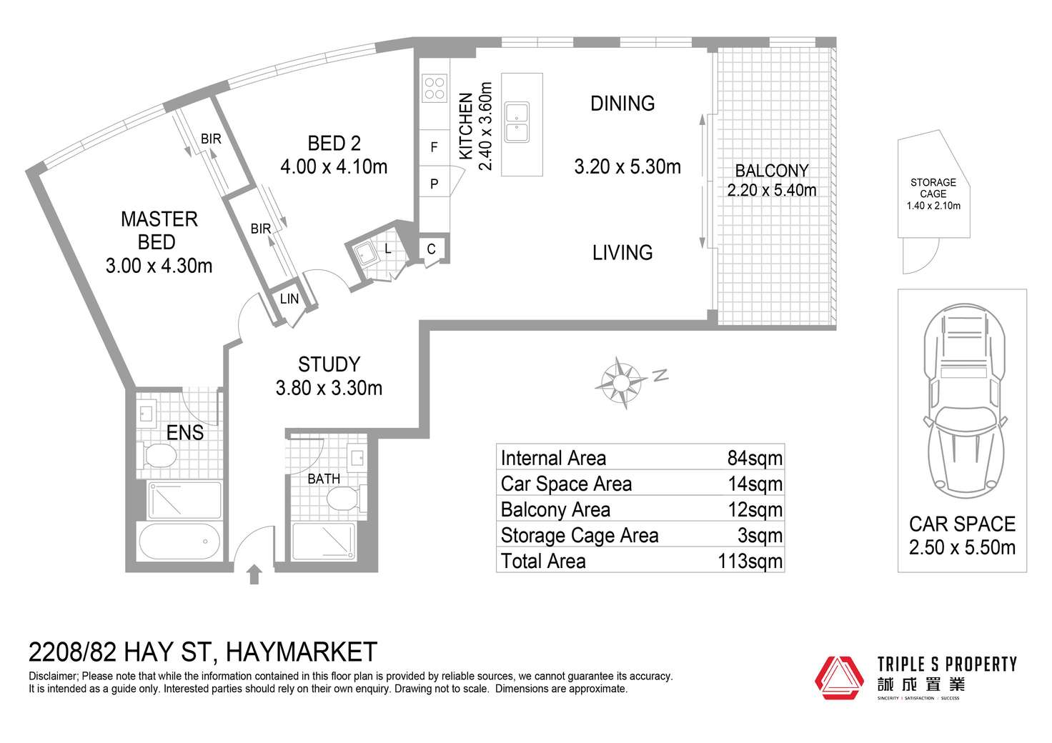 Floorplan of Homely apartment listing, 2208/82 Hay Street, Haymarket NSW 2000