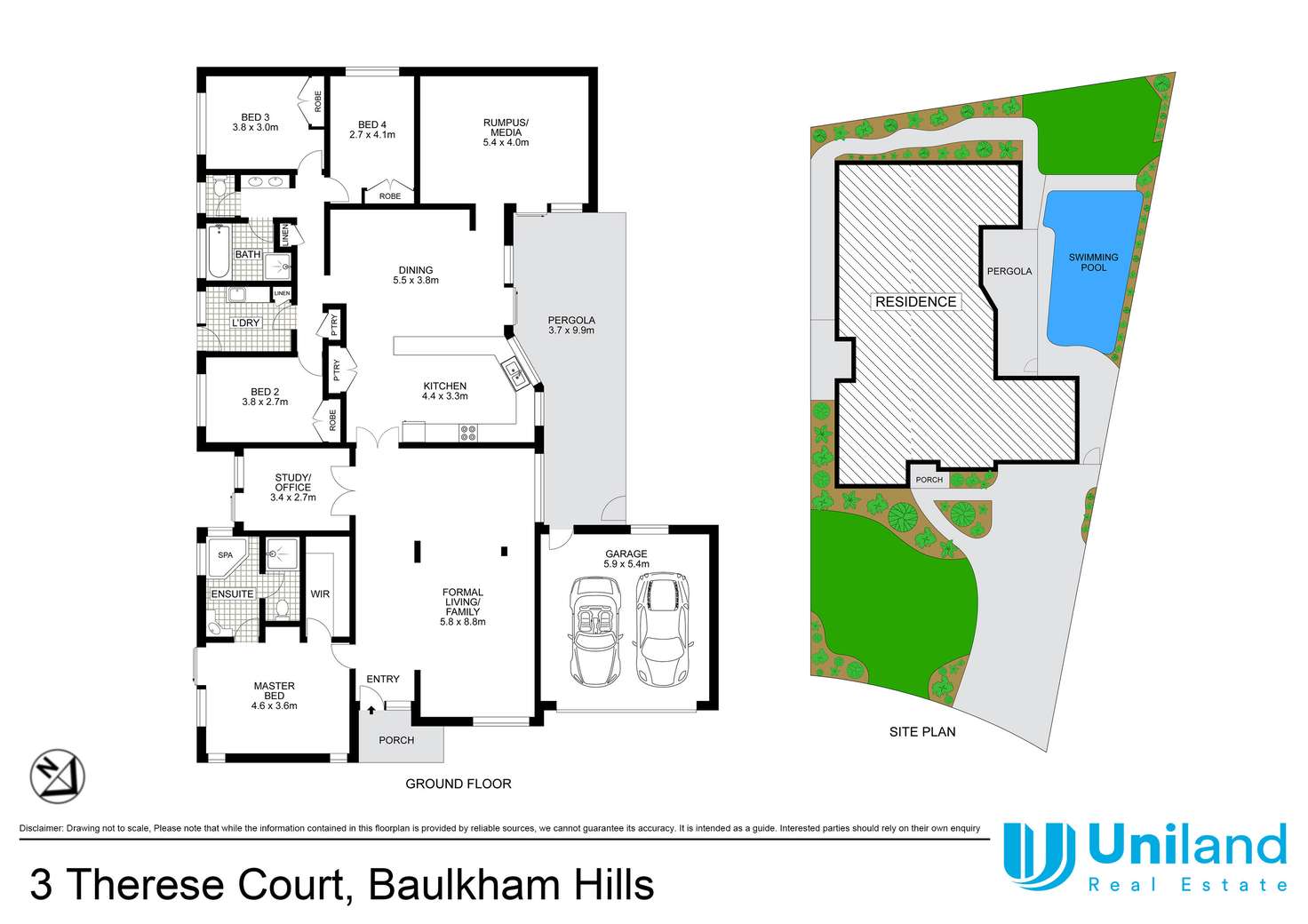 Floorplan of Homely house listing, 3 Therese Court, Baulkham Hills NSW 2153