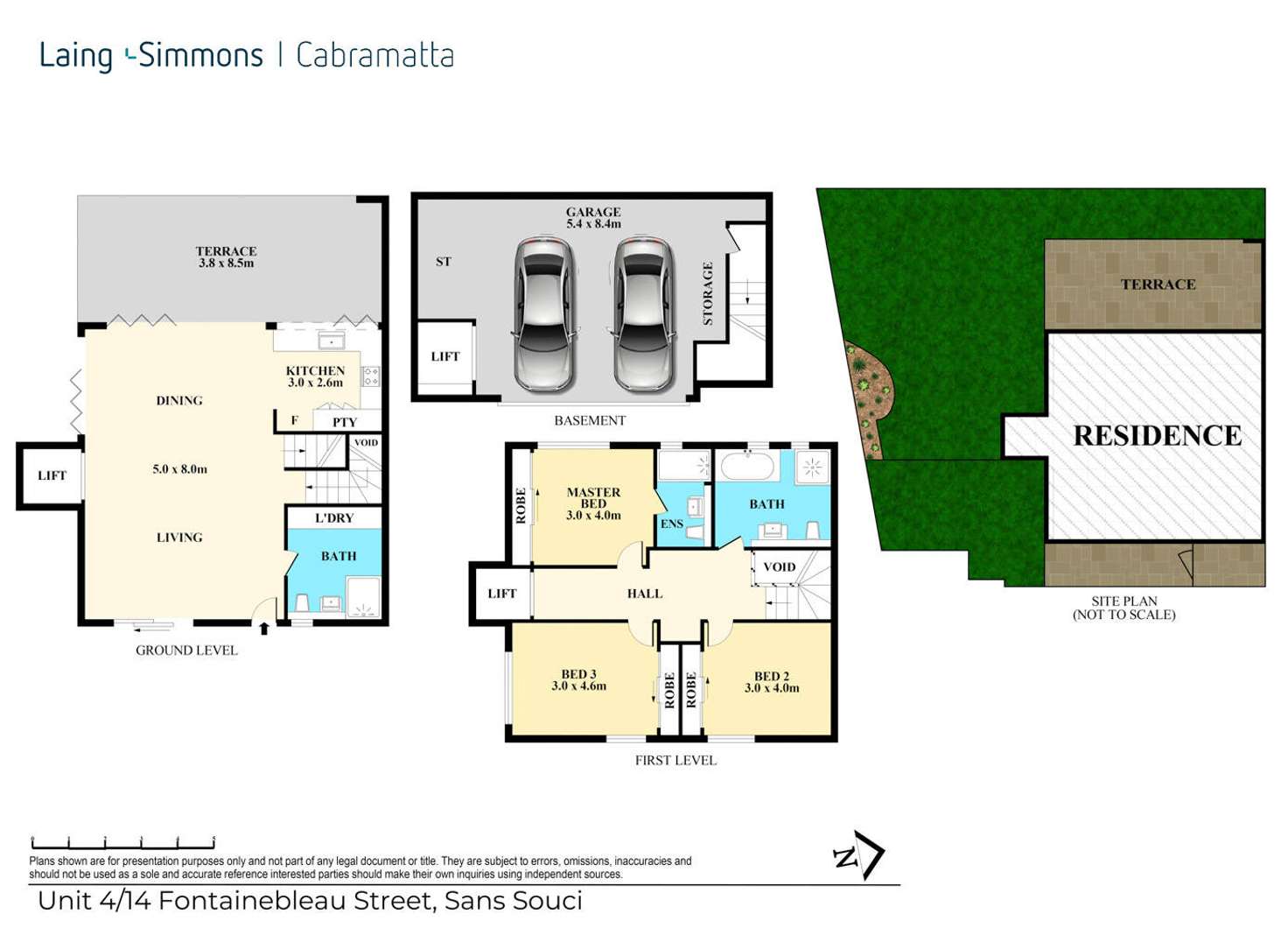 Floorplan of Homely townhouse listing, 1-4/14 Fontainebleau Street, Sans Souci NSW 2219