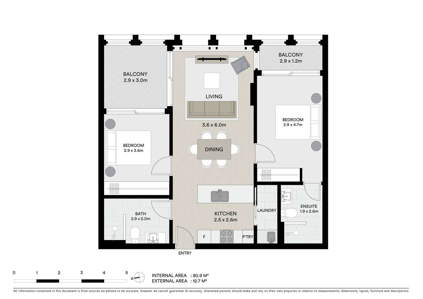 Floorplan of Homely apartment listing, 1204/44 Ryrie Street, Geelong VIC 3220