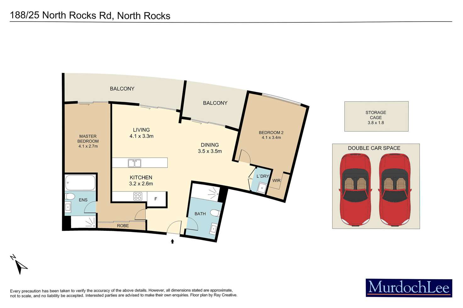 Floorplan of Homely apartment listing, 188/25 North Rocks Road, North Rocks NSW 2151