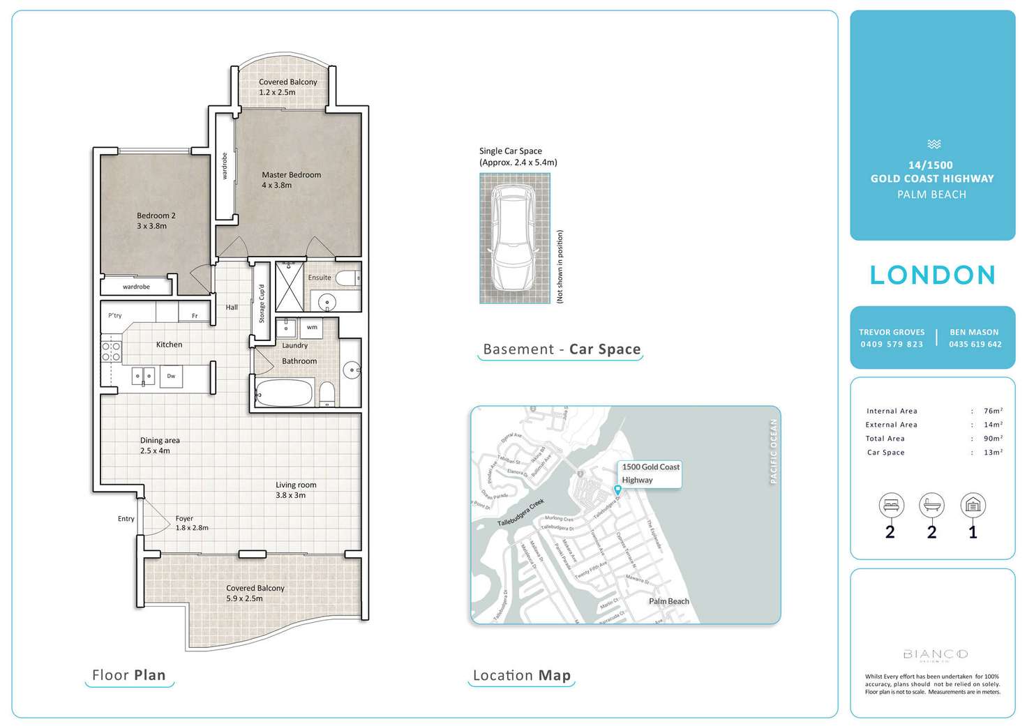 Floorplan of Homely unit listing, 14/1500 Gold Coast Highway, Palm Beach QLD 4221
