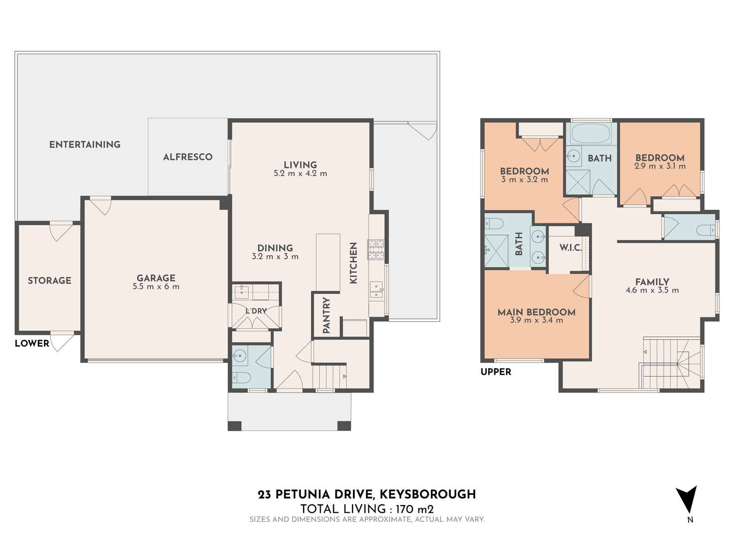 Floorplan of Homely house listing, 23 Petunia Drive, Keysborough VIC 3173