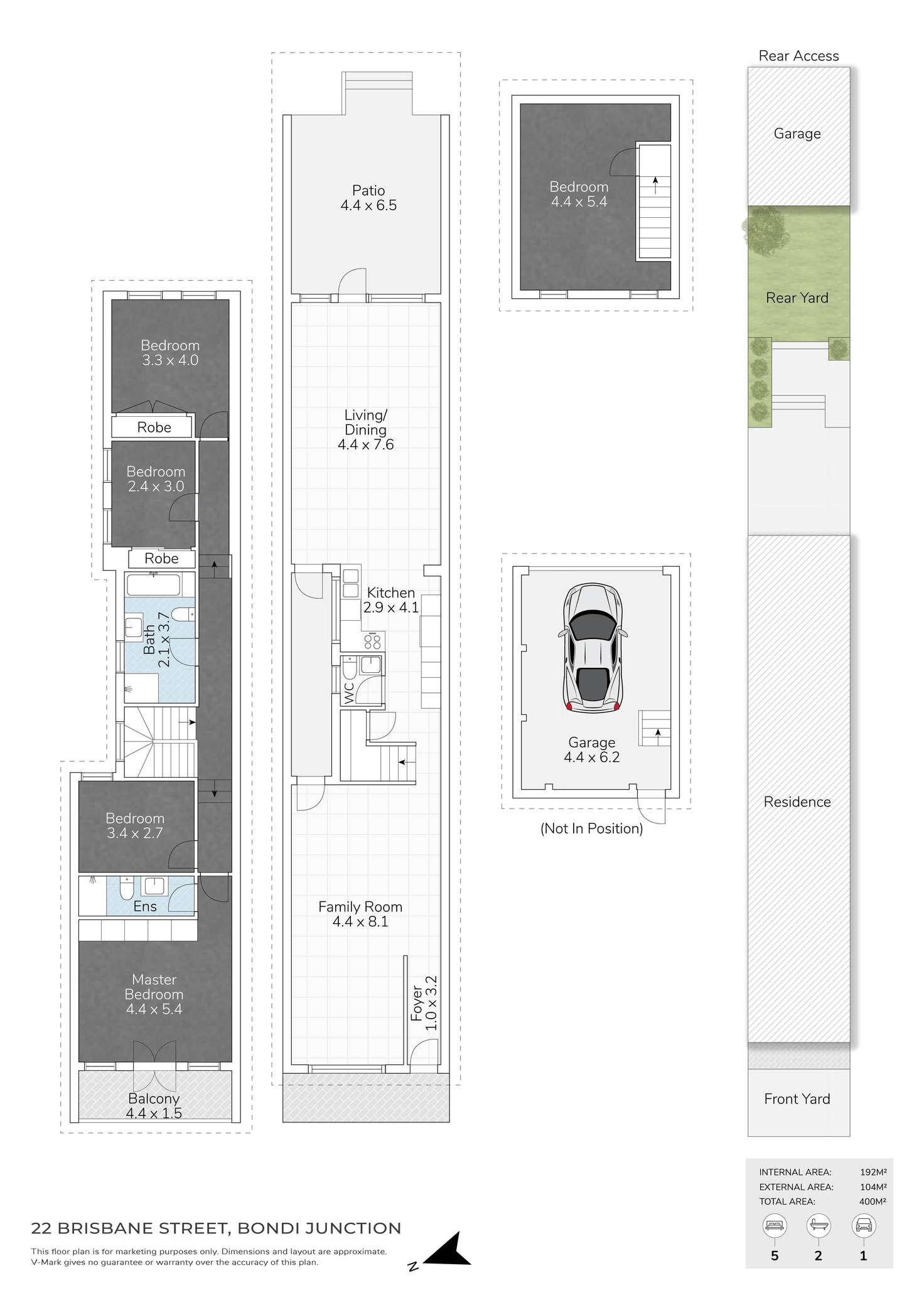 Floorplan of Homely terrace listing, 22 Brisbane Street, Bondi Junction NSW 2022