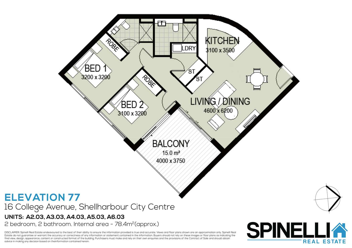 Floorplan of Homely apartment listing, 506/24 College Avenue, Shellharbour City Centre NSW 2529