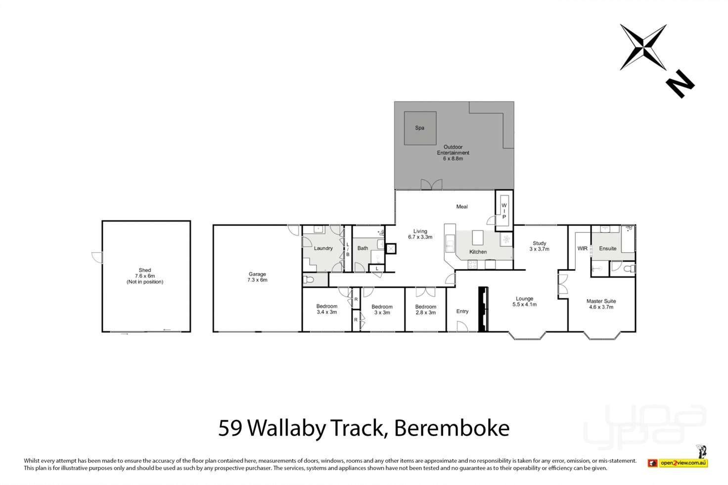 Floorplan of Homely house listing, 59 Wallaby Track, Beremboke VIC 3342