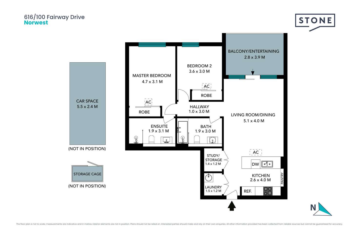 Floorplan of Homely apartment listing, 616/100 Fairway Drive, Norwest NSW 2153