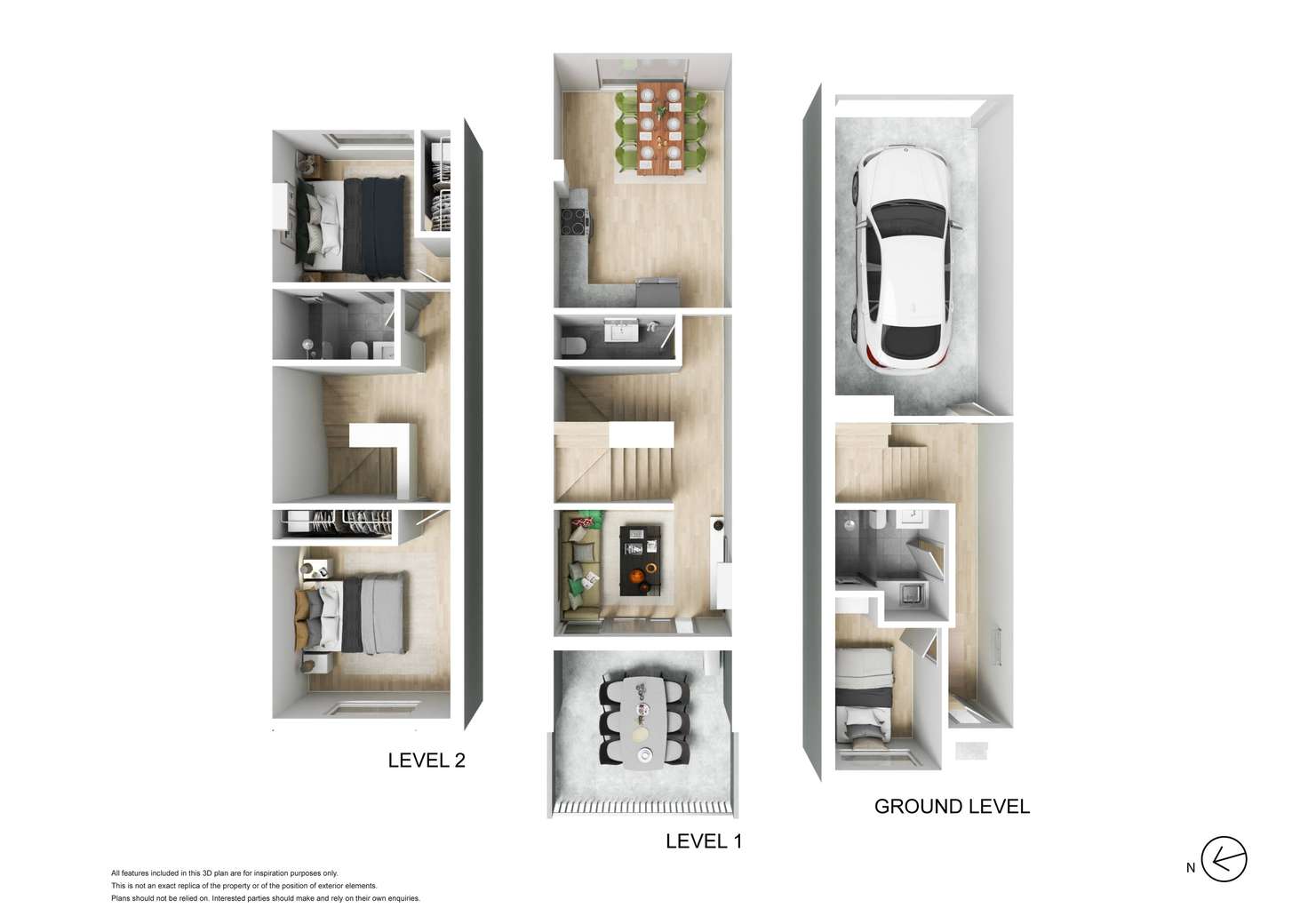 Floorplan of Homely townhouse listing, 14/4 Rosella Avenue, Boronia VIC 3155
