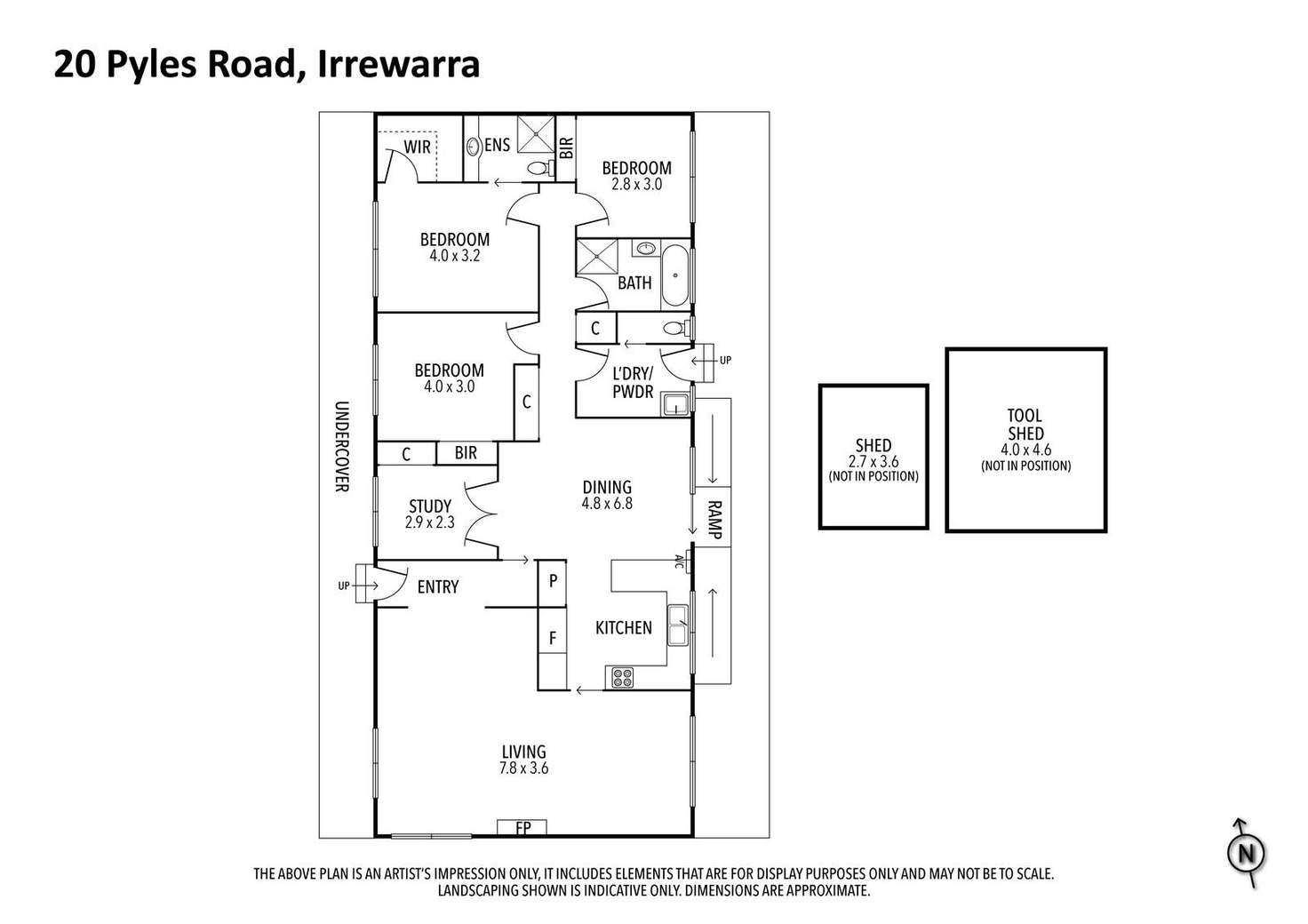 Floorplan of Homely ruralOther listing, 20 Pyles Road, Irrewarra VIC 3249