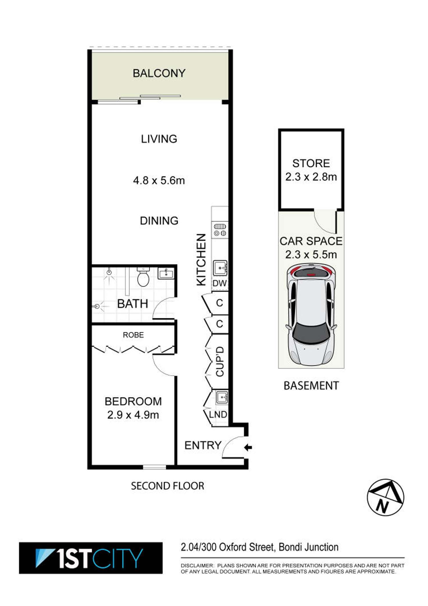 Floorplan of Homely apartment listing, 204/300 Oxford Street, Bondi Junction NSW 2022