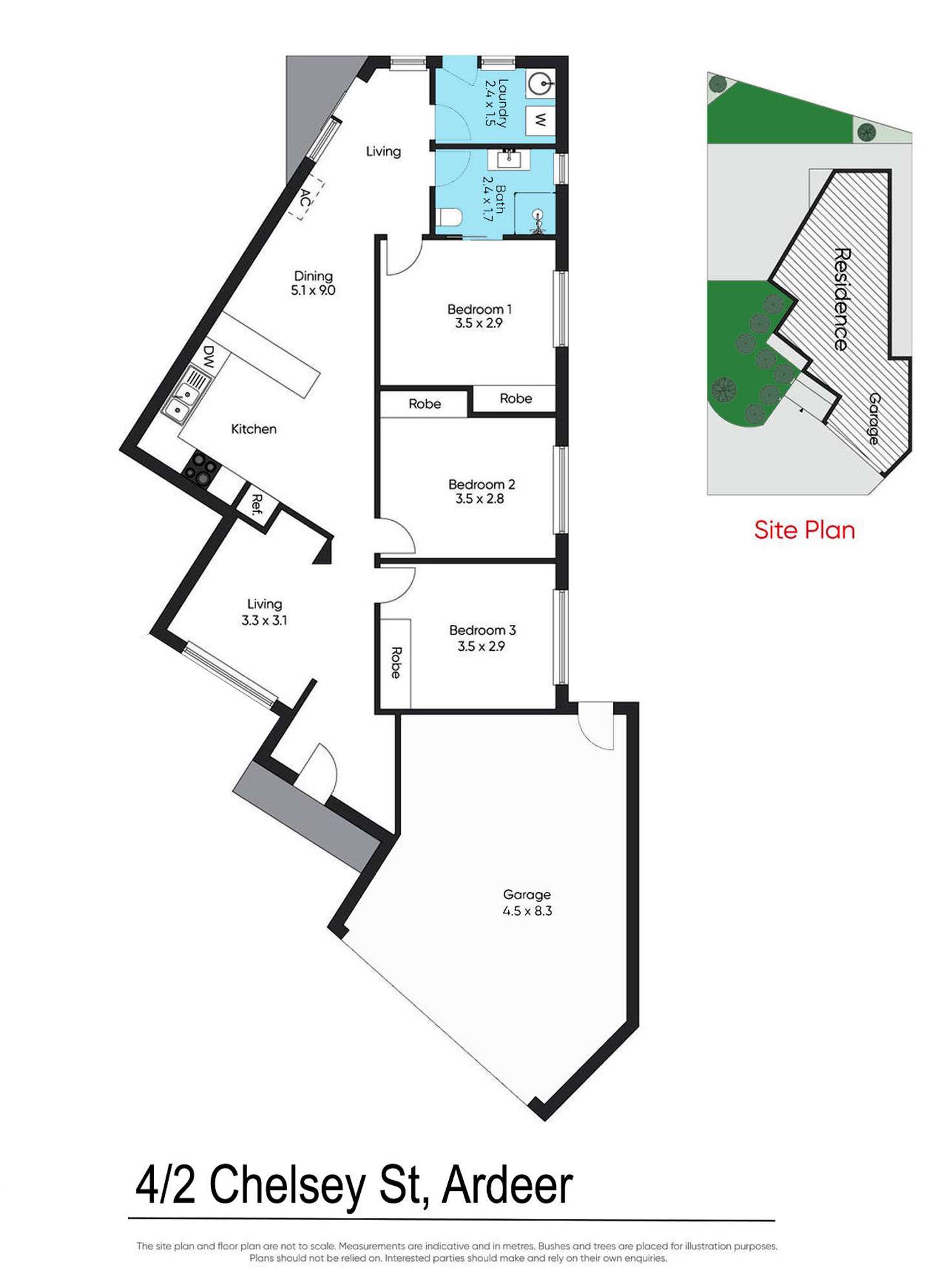 Floorplan of Homely unit listing, 4/2 Chelsey Street, Ardeer VIC 3022