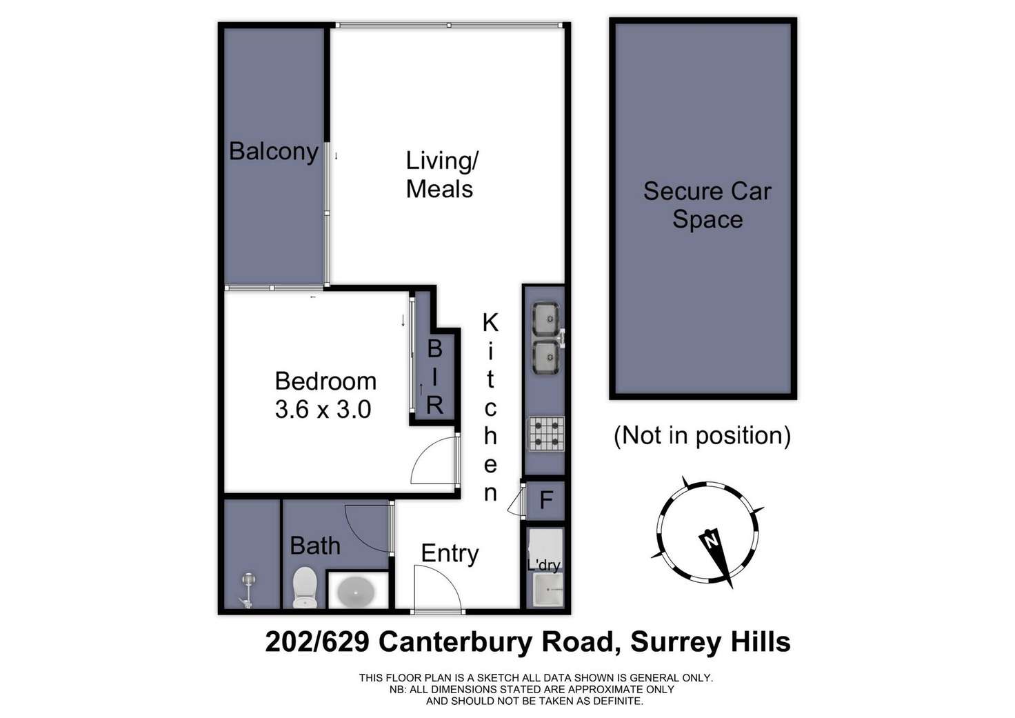 Floorplan of Homely apartment listing, 202/629 Canterbury Road, Surrey Hills VIC 3127
