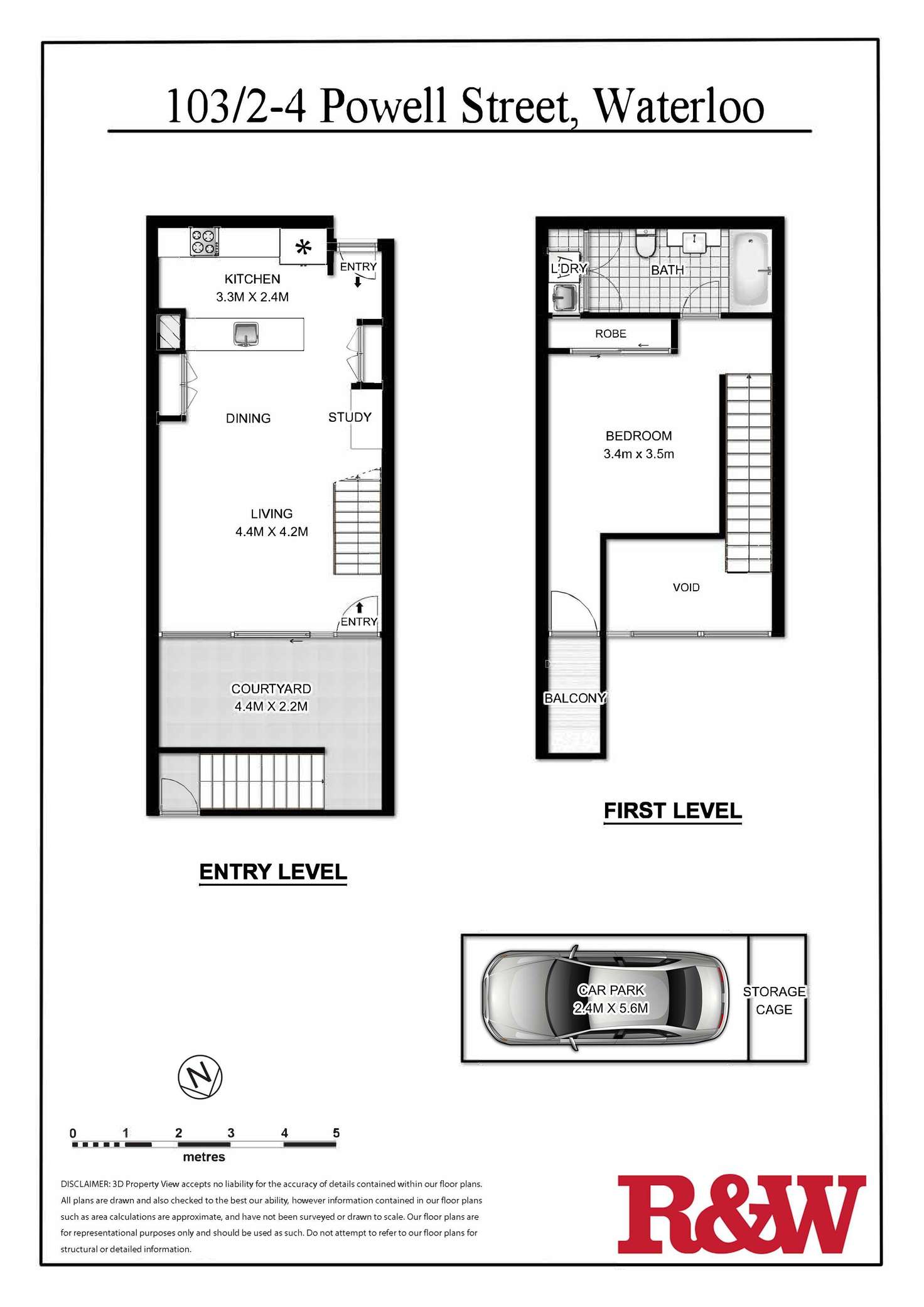 Floorplan of Homely apartment listing, 103/2-4 Powell Street, Waterloo NSW 2017