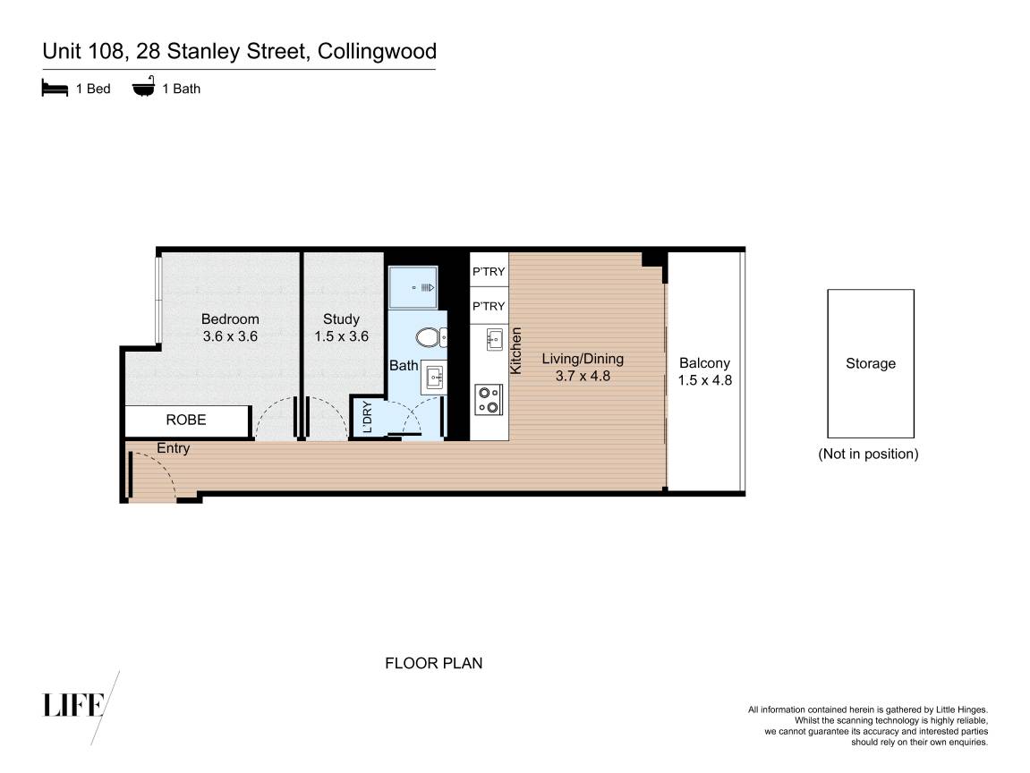 Floorplan of Homely apartment listing, 108/28 Stanley Street, Collingwood VIC 3066