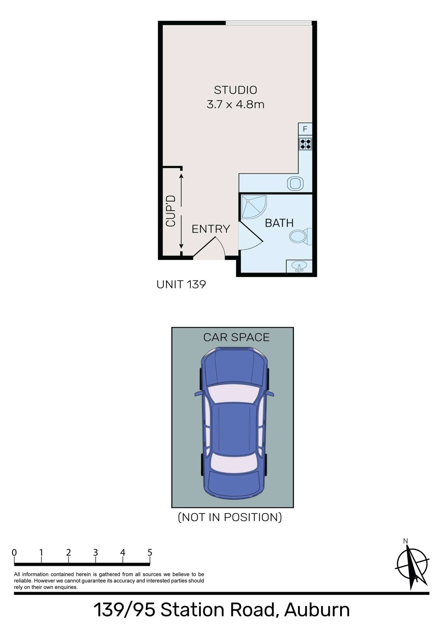 Floorplan of Homely studio listing, 139/95 Station Road, Auburn NSW 2144