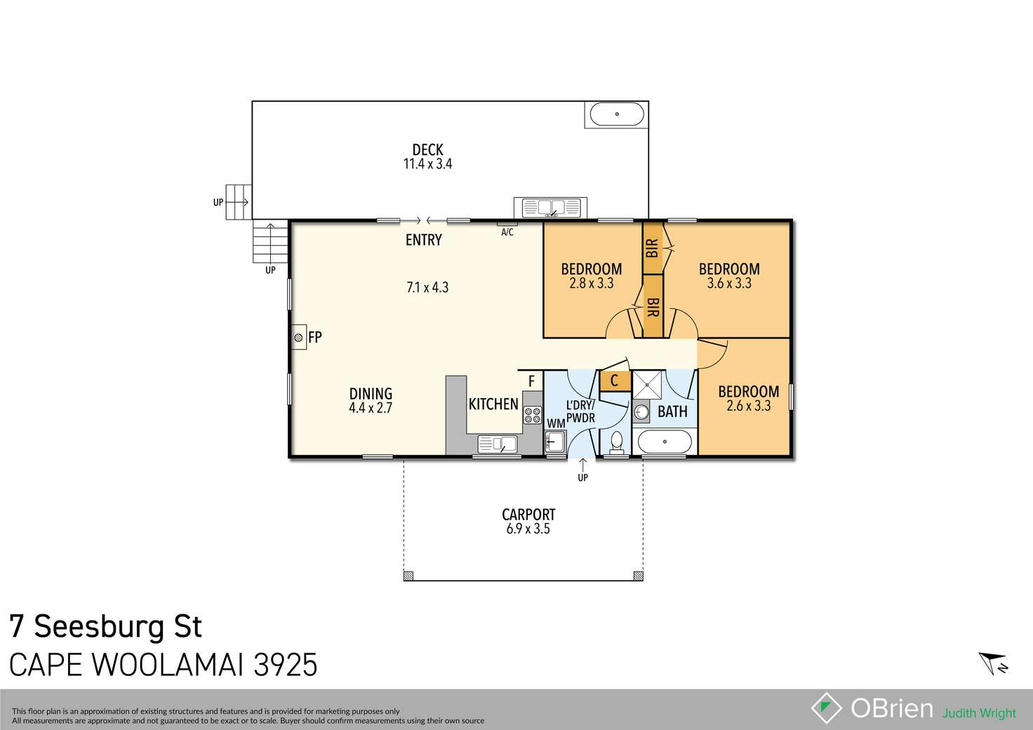 Floorplan of Homely house listing, 7 Seesburg Street, Cape Woolamai VIC 3925