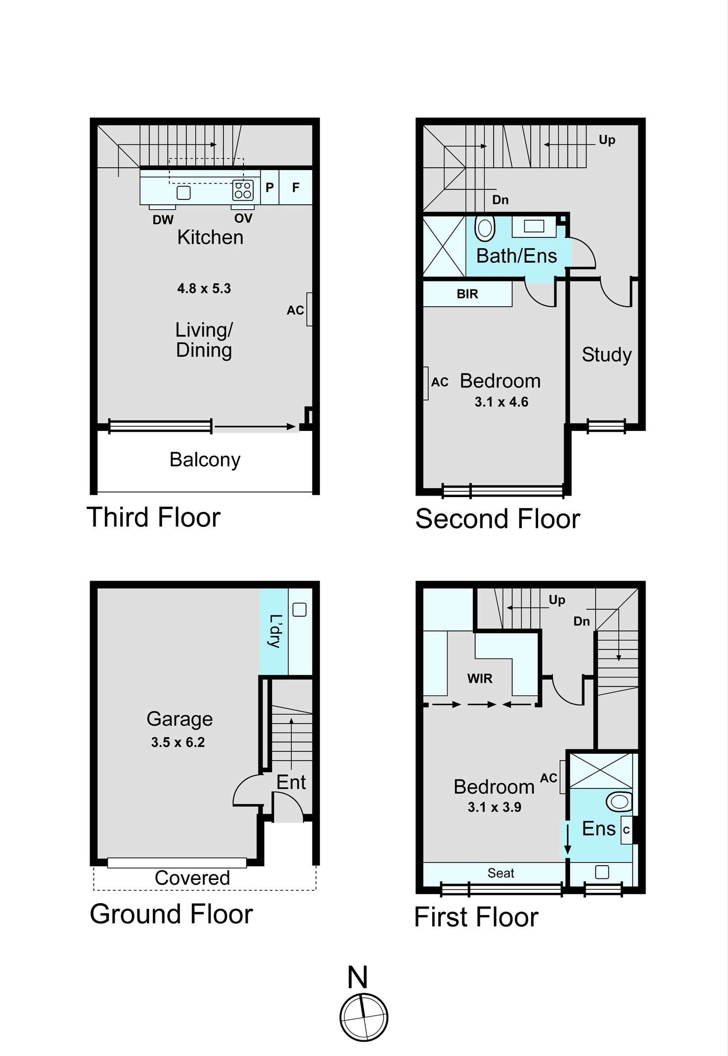 Floorplan of Homely townhouse listing, 11 Curzon Place, North Melbourne VIC 3051