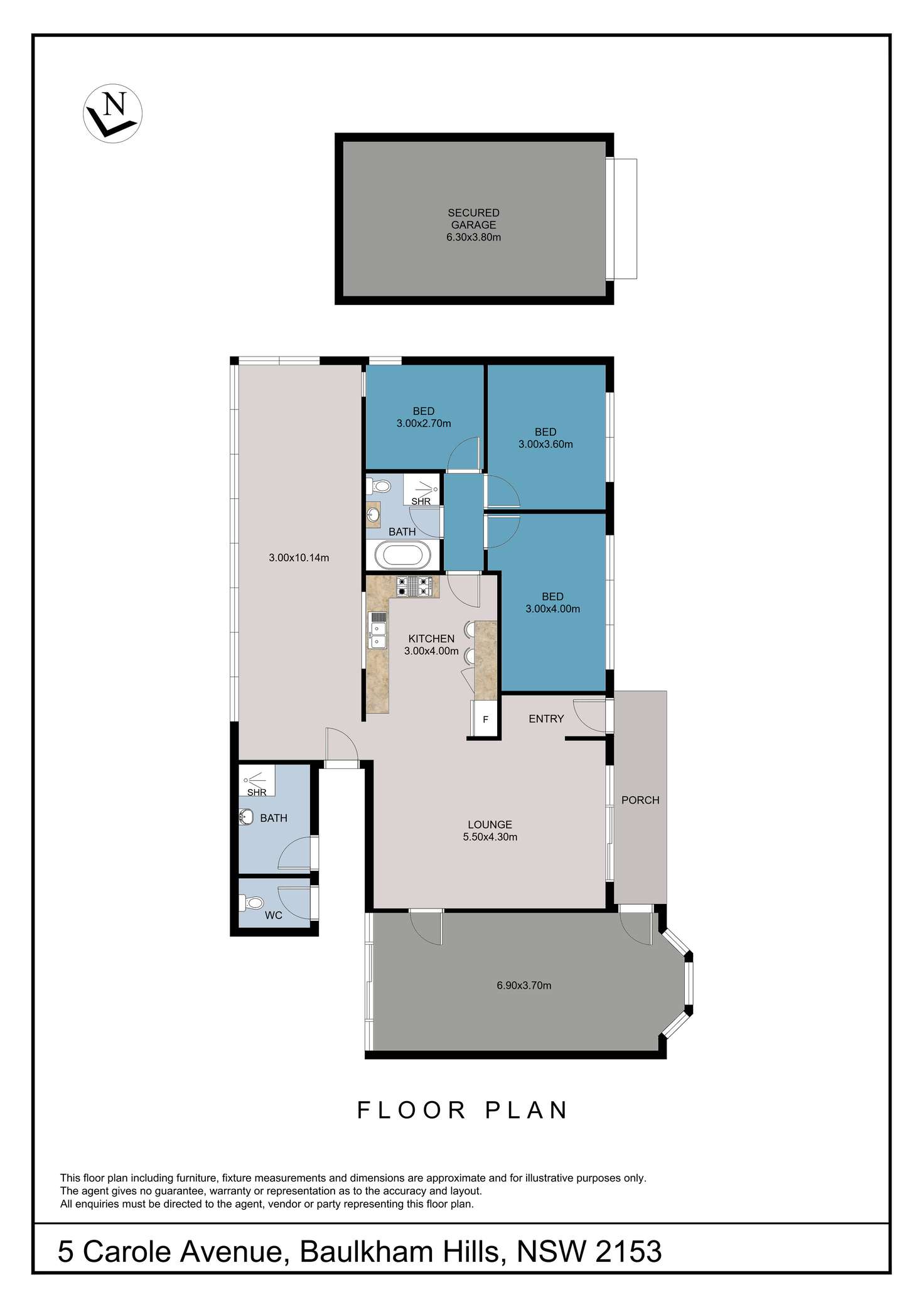 Floorplan of Homely house listing, 5 Carole Avenue, Baulkham Hills NSW 2153