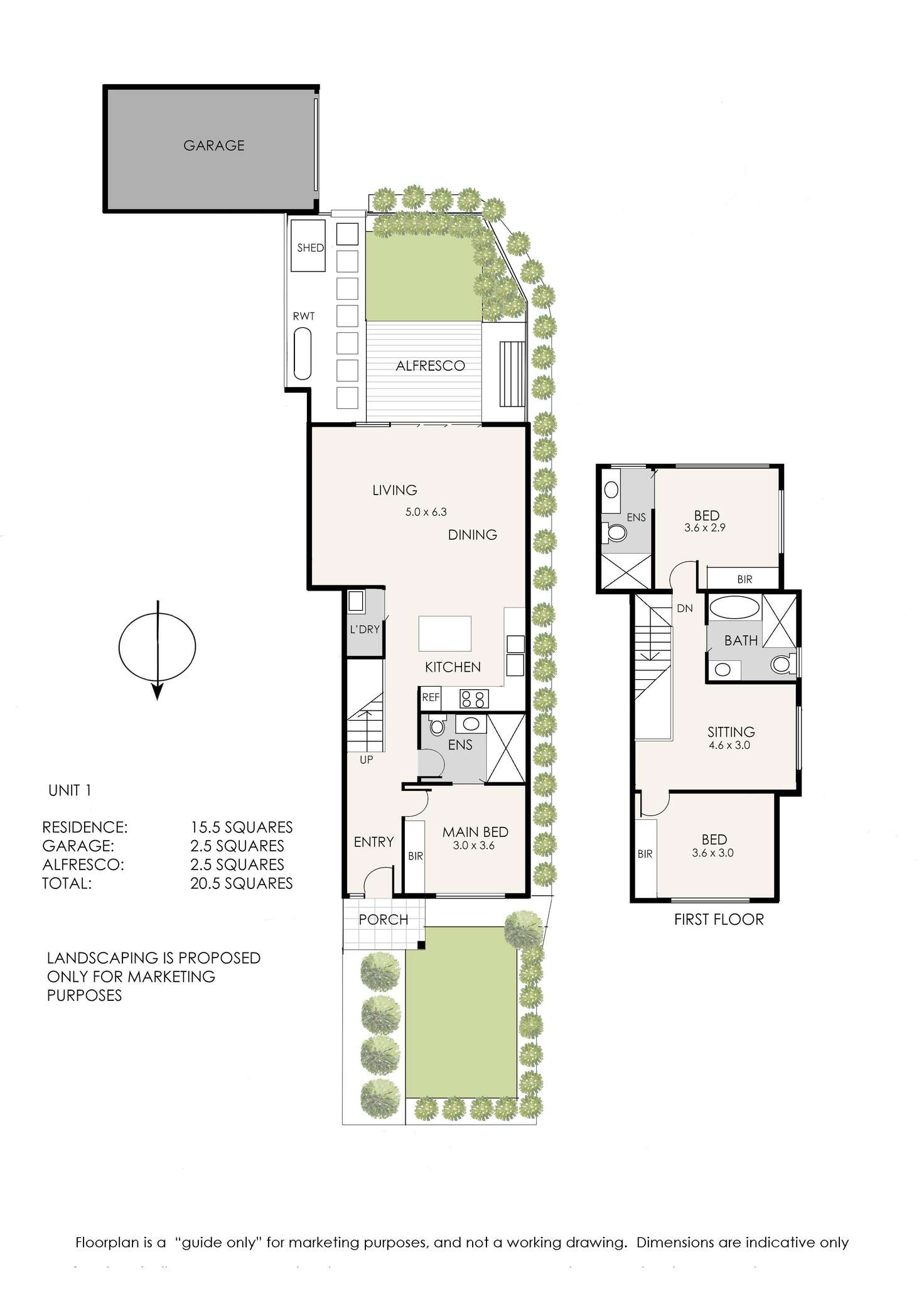 Floorplan of Homely townhouse listing, 1/9 Reid Street, Oakleigh South VIC 3167