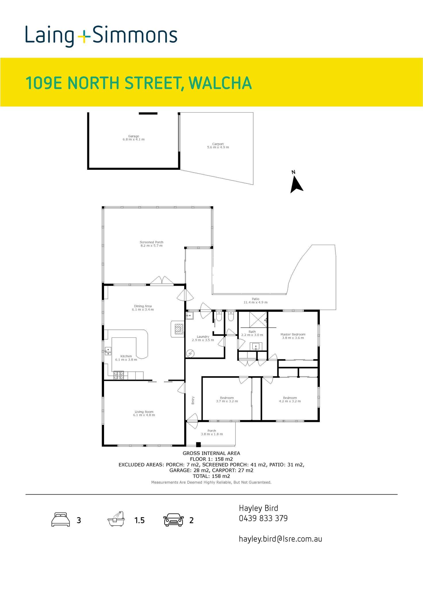 Floorplan of Homely house listing, 109E North Street, Walcha NSW 2354