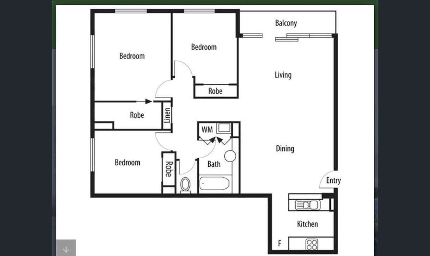Floorplan of Homely apartment listing, 18/33 La Trobe Street, Melbourne VIC 3000