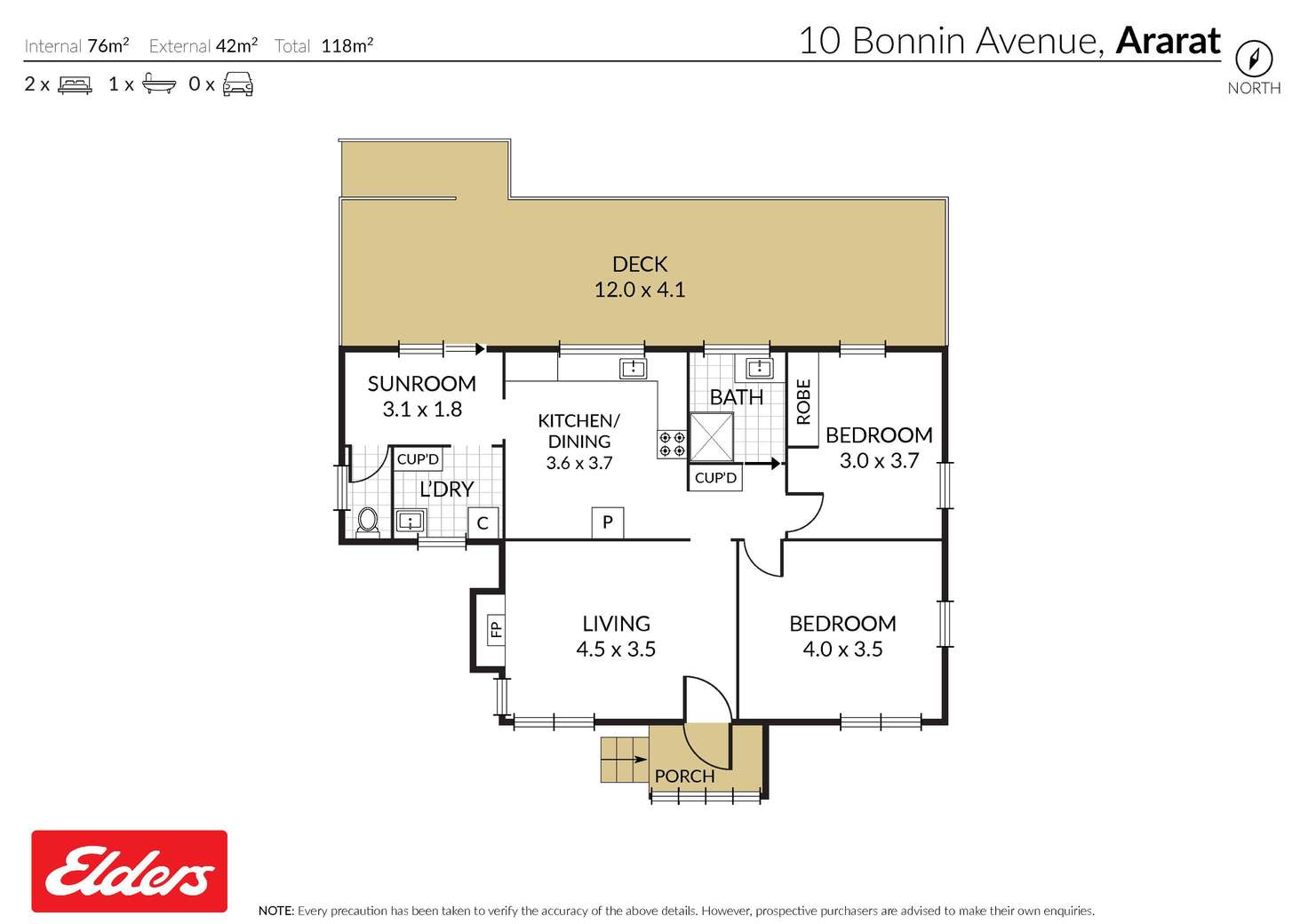 Floorplan of Homely house listing, 10 Bonnin Avenue, Ararat VIC 3377