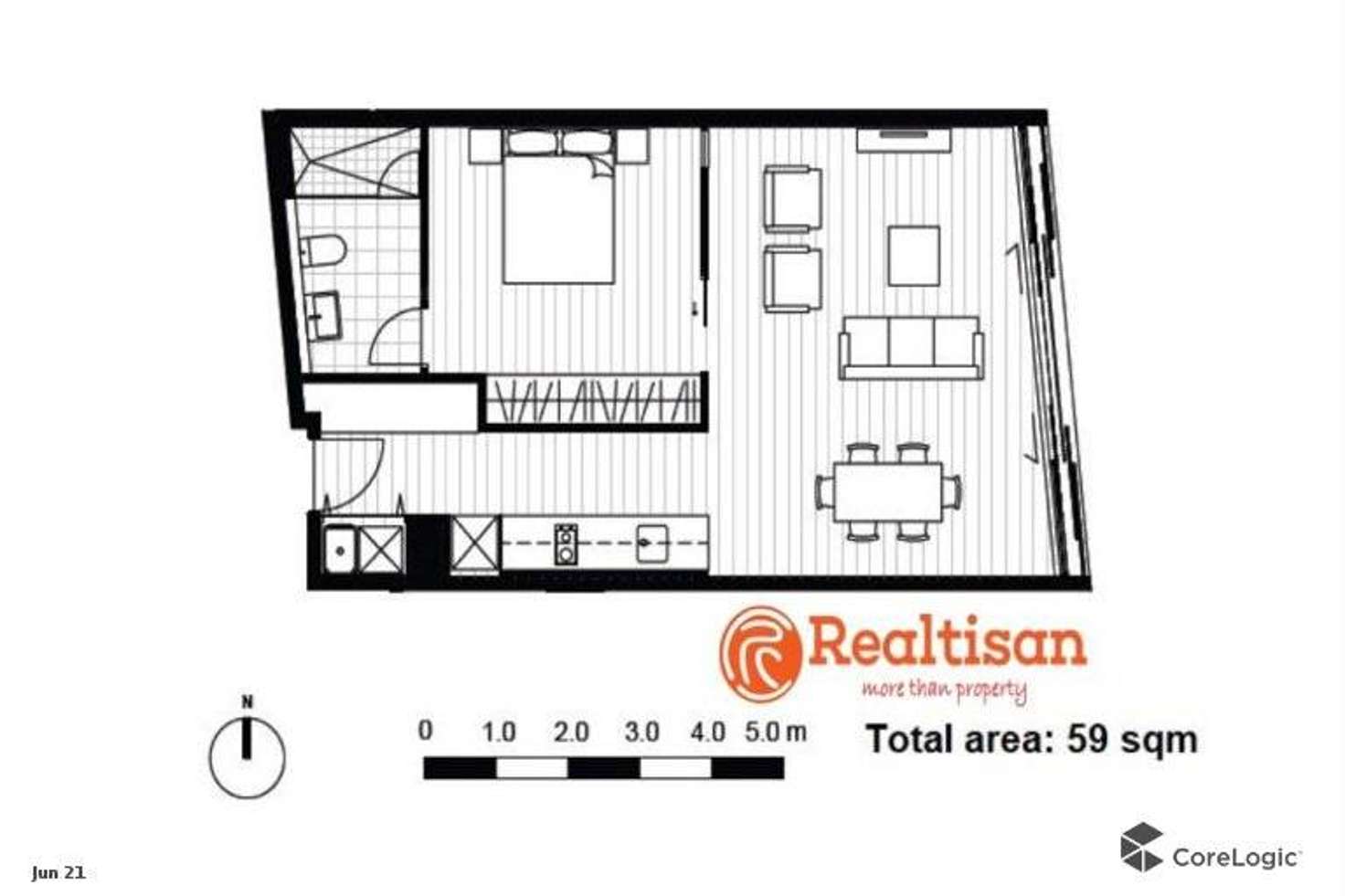 Floorplan of Homely apartment listing, 1002/6 Little Hay Street, Haymarket NSW 2000