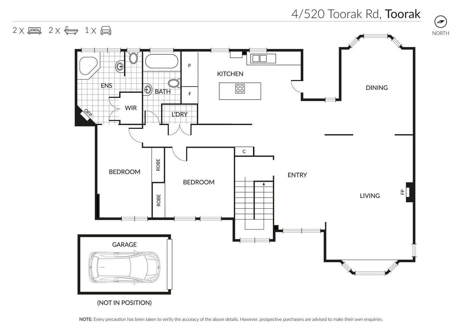 Floorplan of Homely apartment listing, 4/520 Toorak Road, Toorak VIC 3142