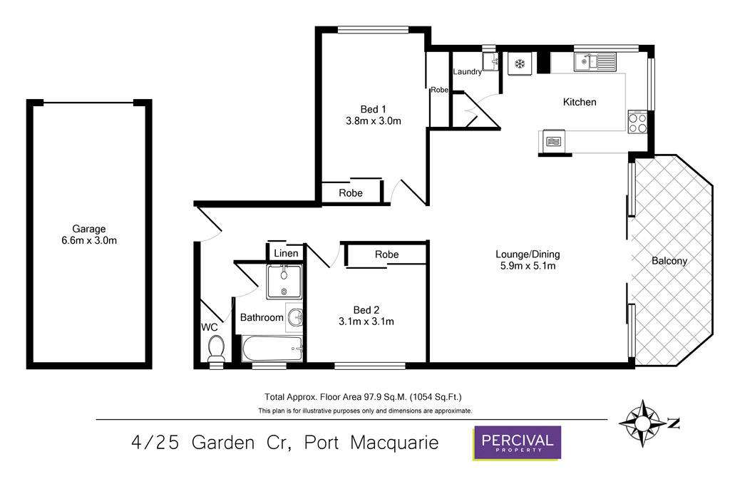 Floorplan of Homely unit listing, 4/25 Garden Crescent, Port Macquarie NSW 2444