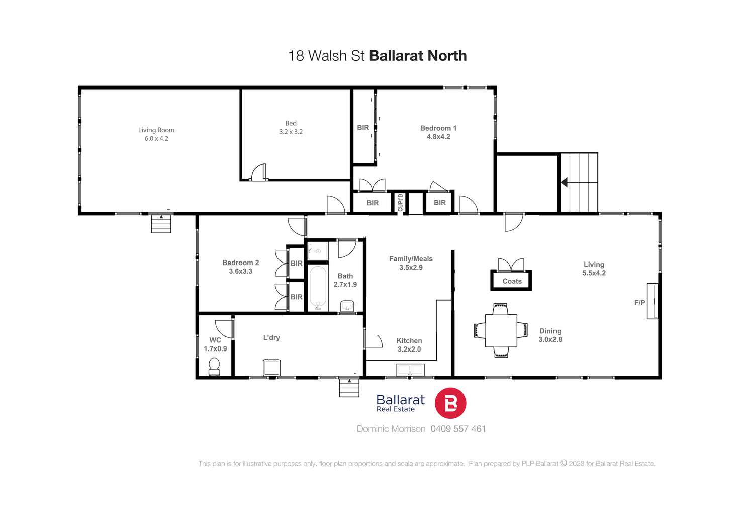 Floorplan of Homely house listing, 18 Walsh Avenue, Ballarat North VIC 3350