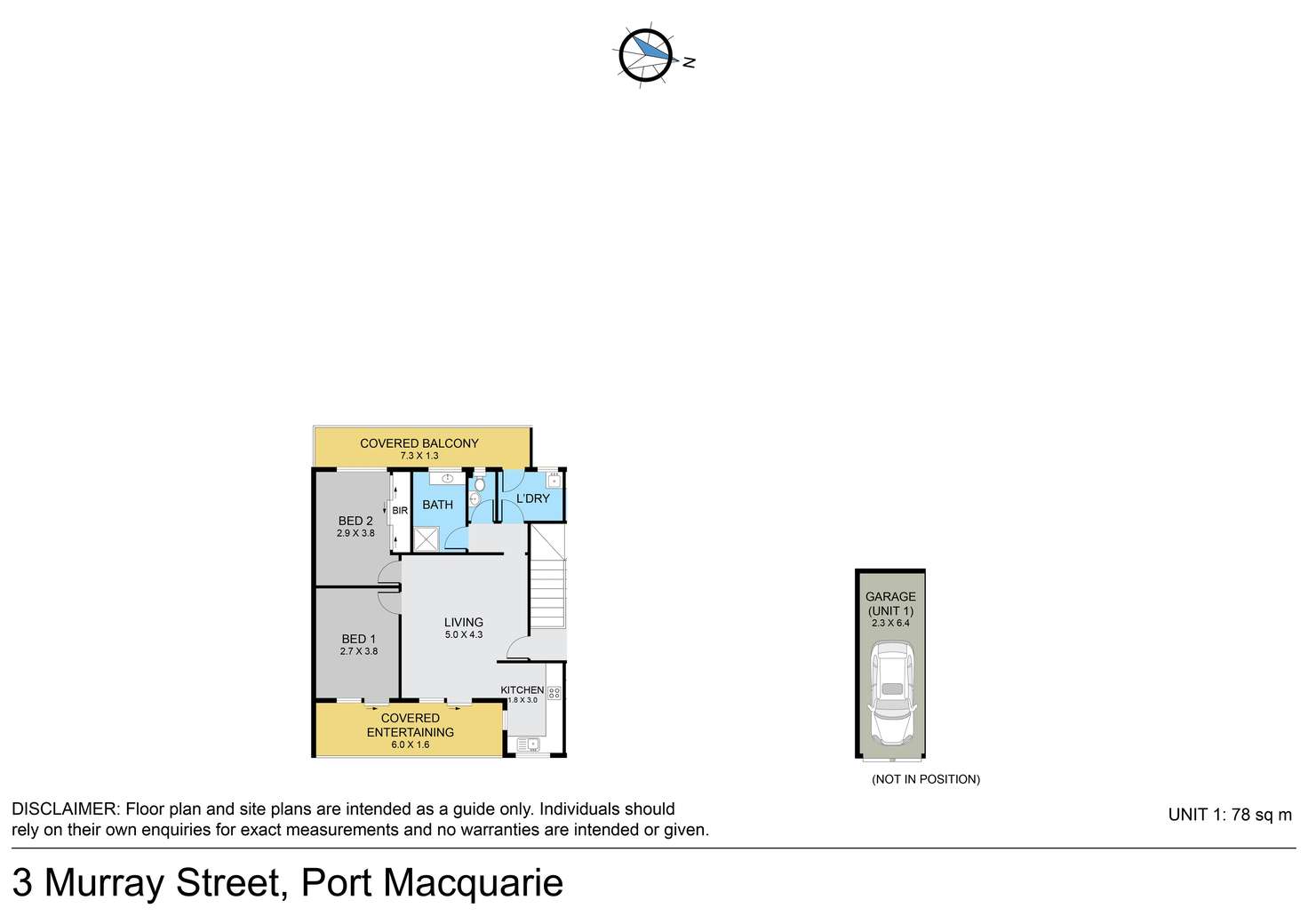Floorplan of Homely unit listing, 1/3 Murray Street, Port Macquarie NSW 2444
