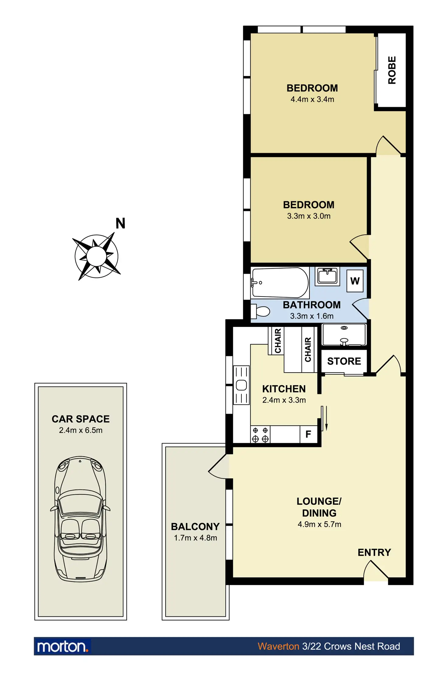 Leased Apartment 3/22 Crows Nest Road, Waverton NSW 2060 Dec 20, 2023