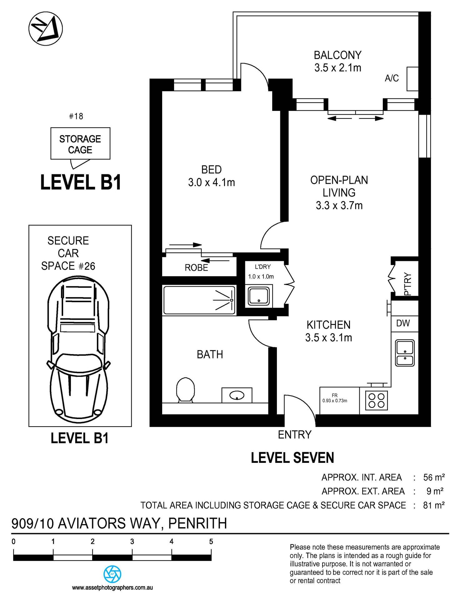 Floorplan of Homely apartment listing, 909/10 Aviators Way, Penrith NSW 2750