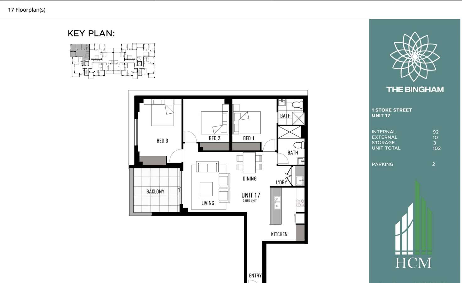 Floorplan of Homely apartment listing, Level 3/17/1 Stoke Street, Schofields NSW 2762