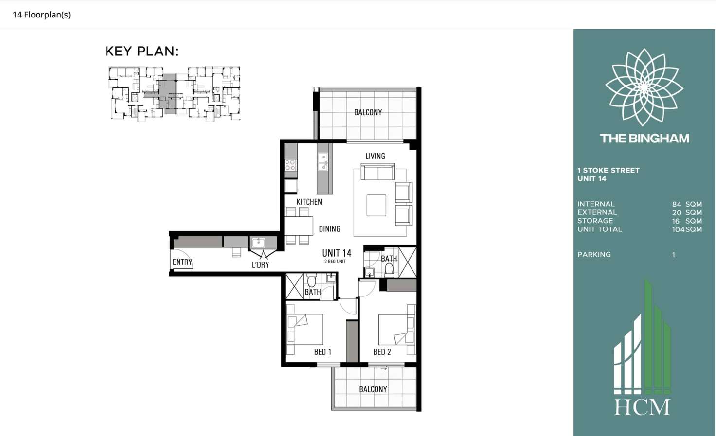 Floorplan of Homely apartment listing, 14/1 Stoke Street, Schofields NSW 2762