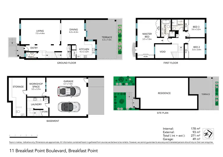 Floorplan of Homely townhouse listing, 11 Breakfast Point Boulevard, Breakfast Point NSW 2137
