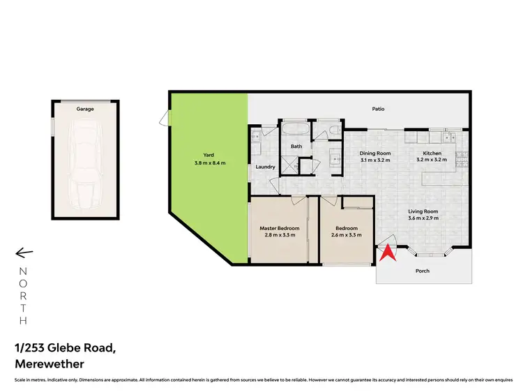Floorplan of Homely unit listing, 1/253 Glebe Road, Merewether NSW 2291