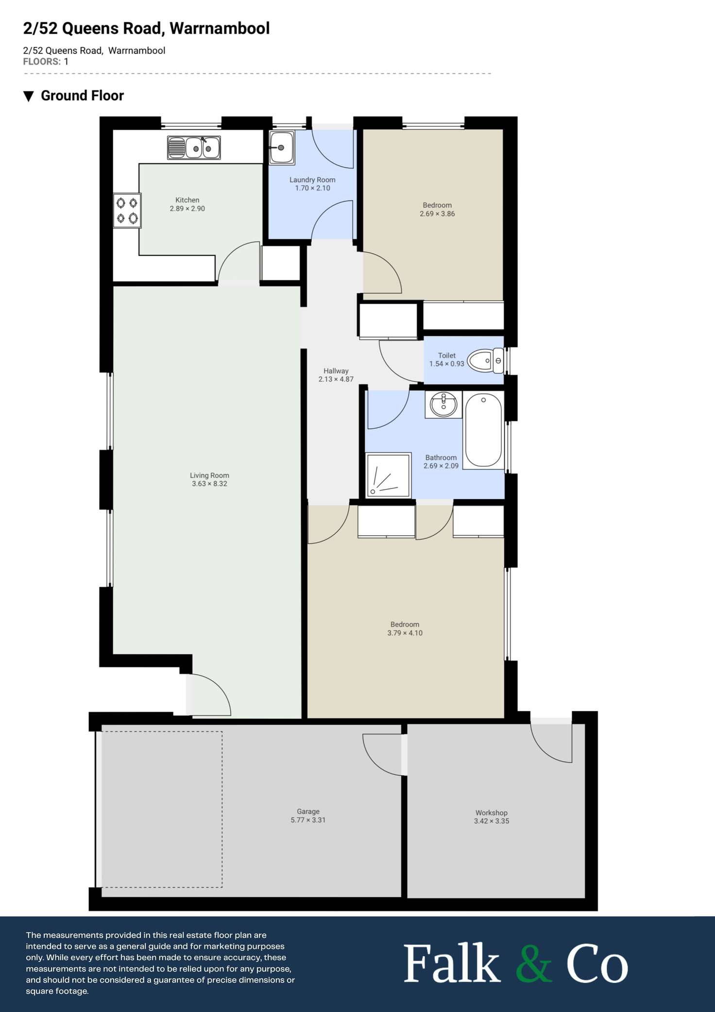 Floorplan of Homely house listing, 2/52 Queens Road, Warrnambool VIC 3280