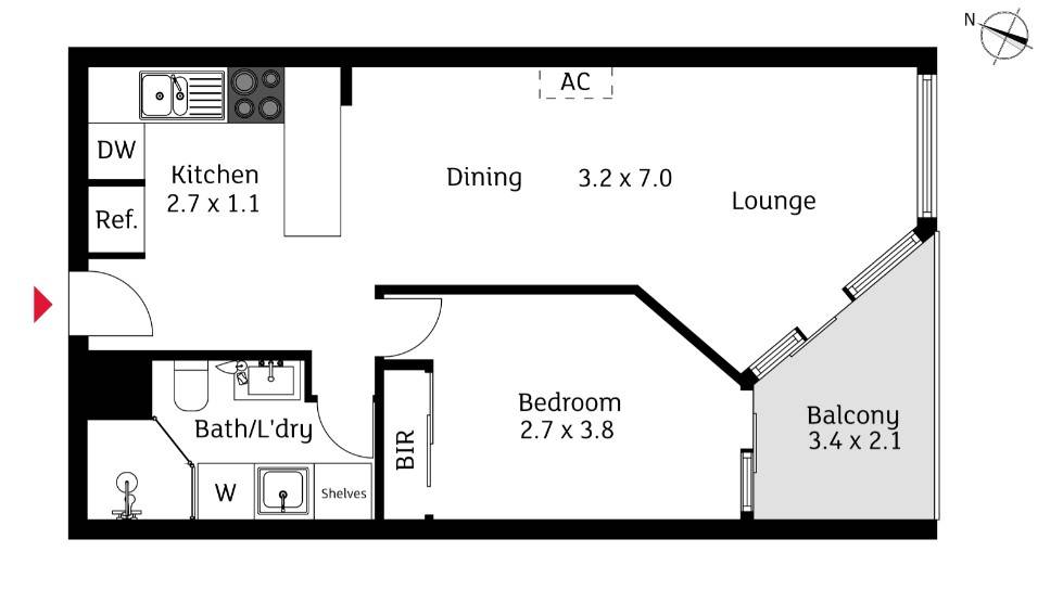 Floorplan of Homely apartment listing, 506/222 City Walk, City ACT 2601