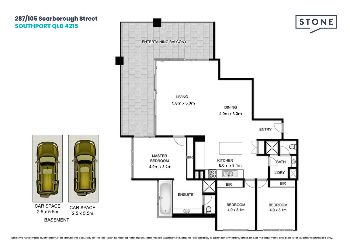Floorplan of Homely apartment listing, 287/105 Scarborough Street, Southport QLD 4215