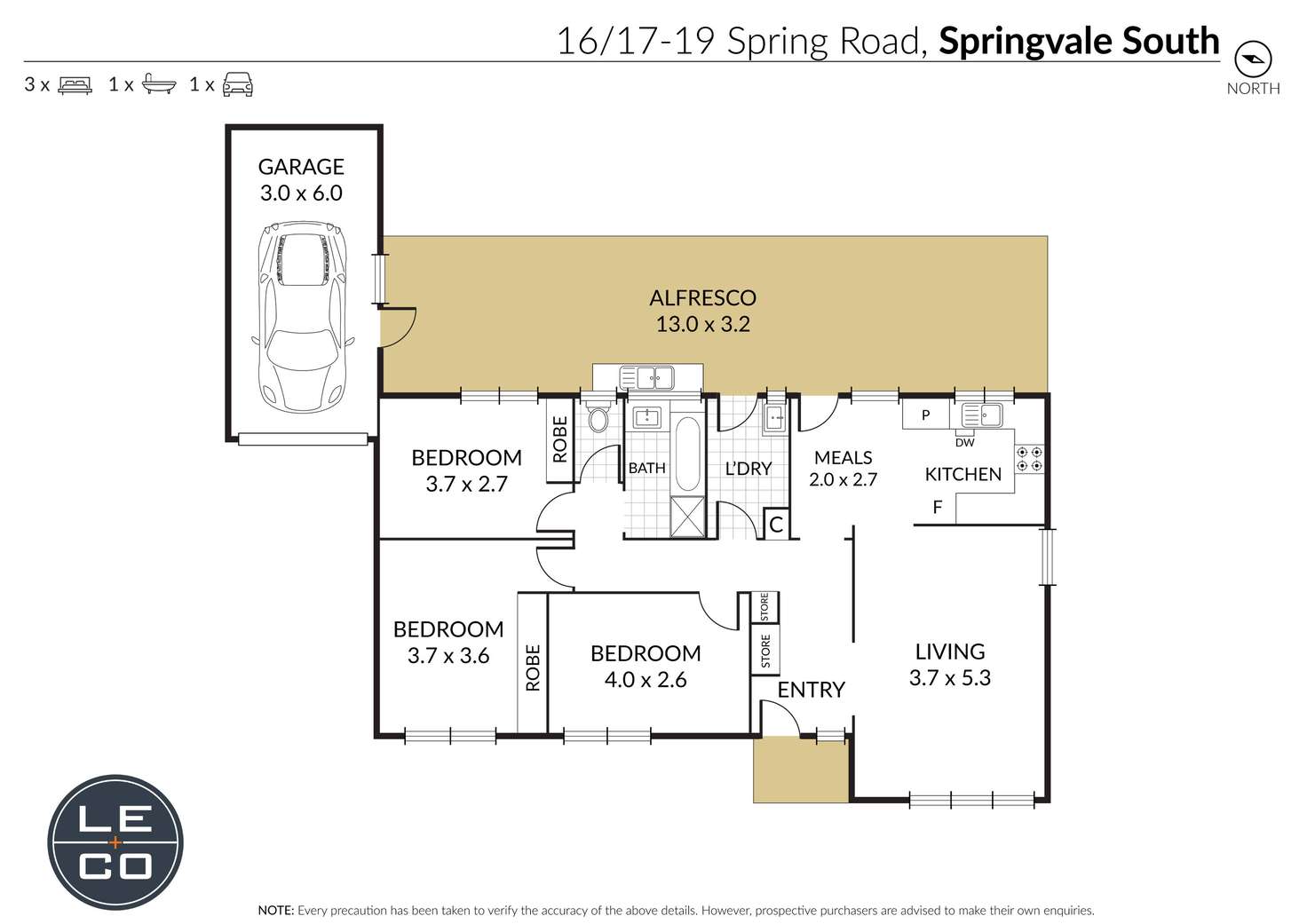 Floorplan of Homely unit listing, 16/17-19 Spring Road, Springvale South VIC 3172