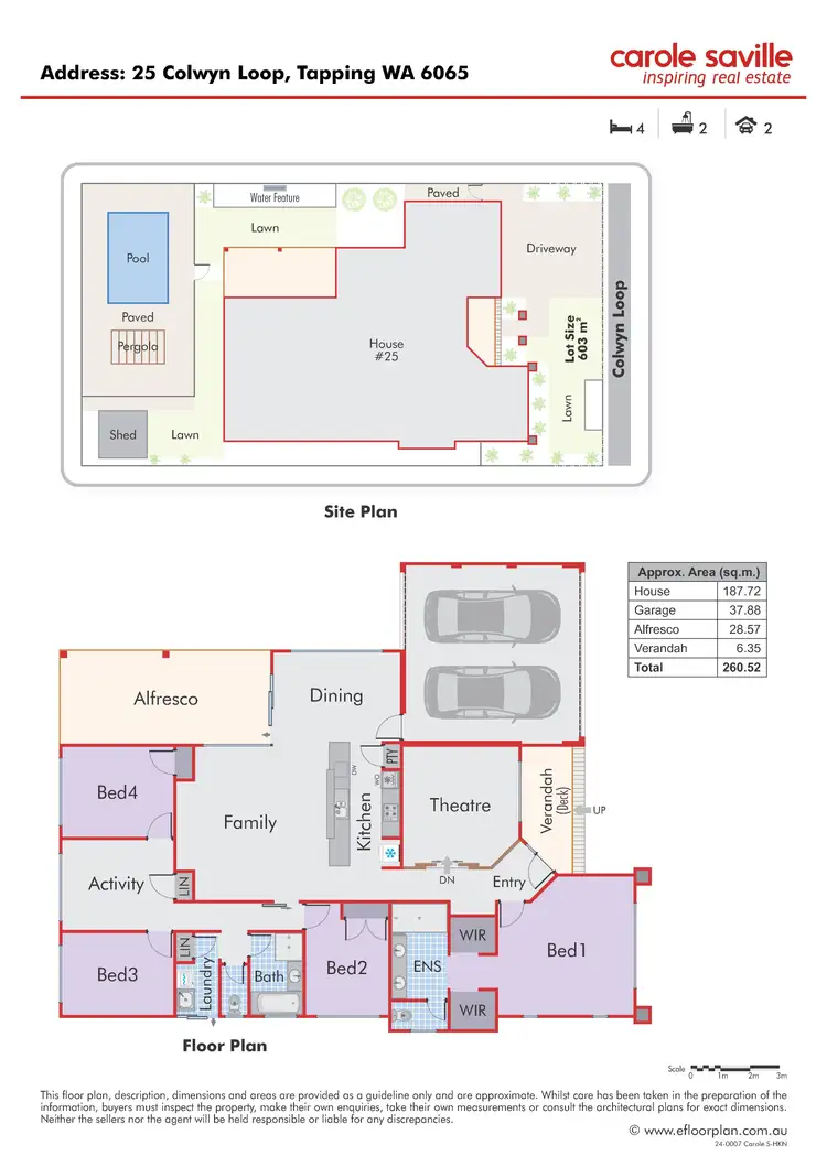 Floorplan of Homely house listing, 25 Colwyn Loop, Tapping WA 6065
