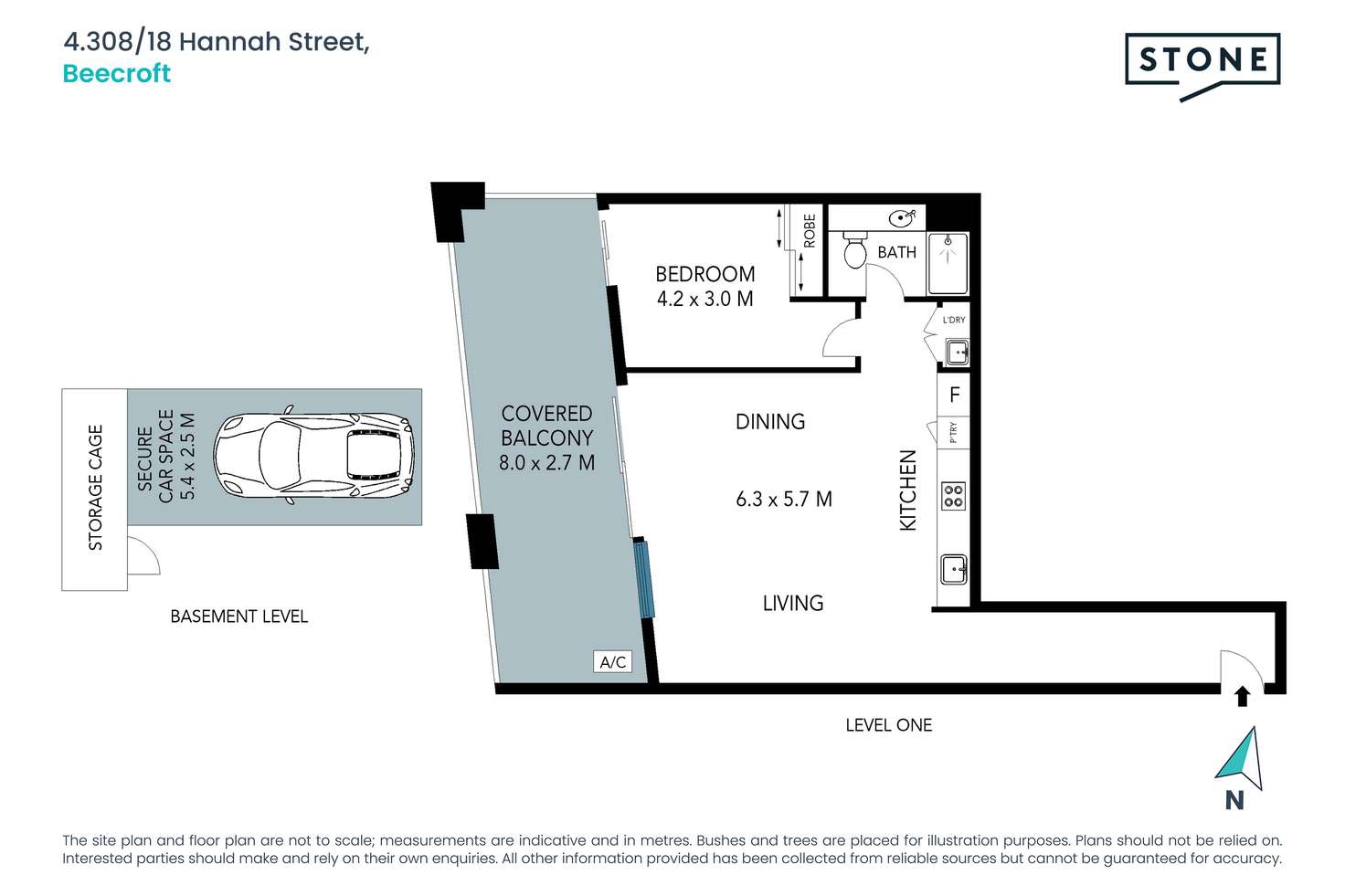 Floorplan of Homely apartment listing, 4.308/18 Hannah Street, Beecroft NSW 2119