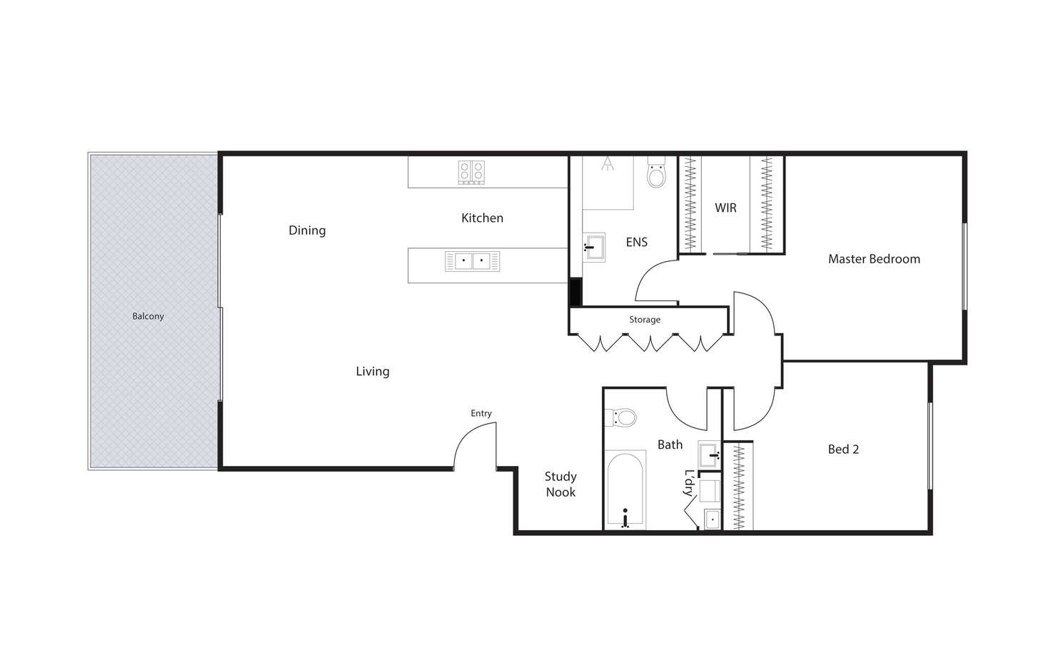 Floorplan of Homely apartment listing, 158/54 Eyre Street, Kingston ACT 2604
