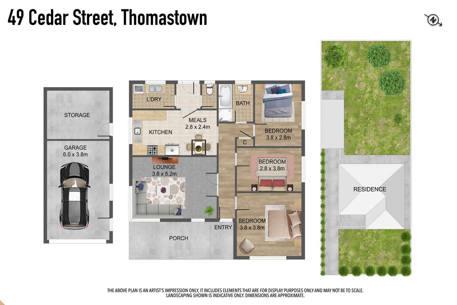 Floorplan of Homely house listing, 49 Cedar Street, Thomastown VIC 3074