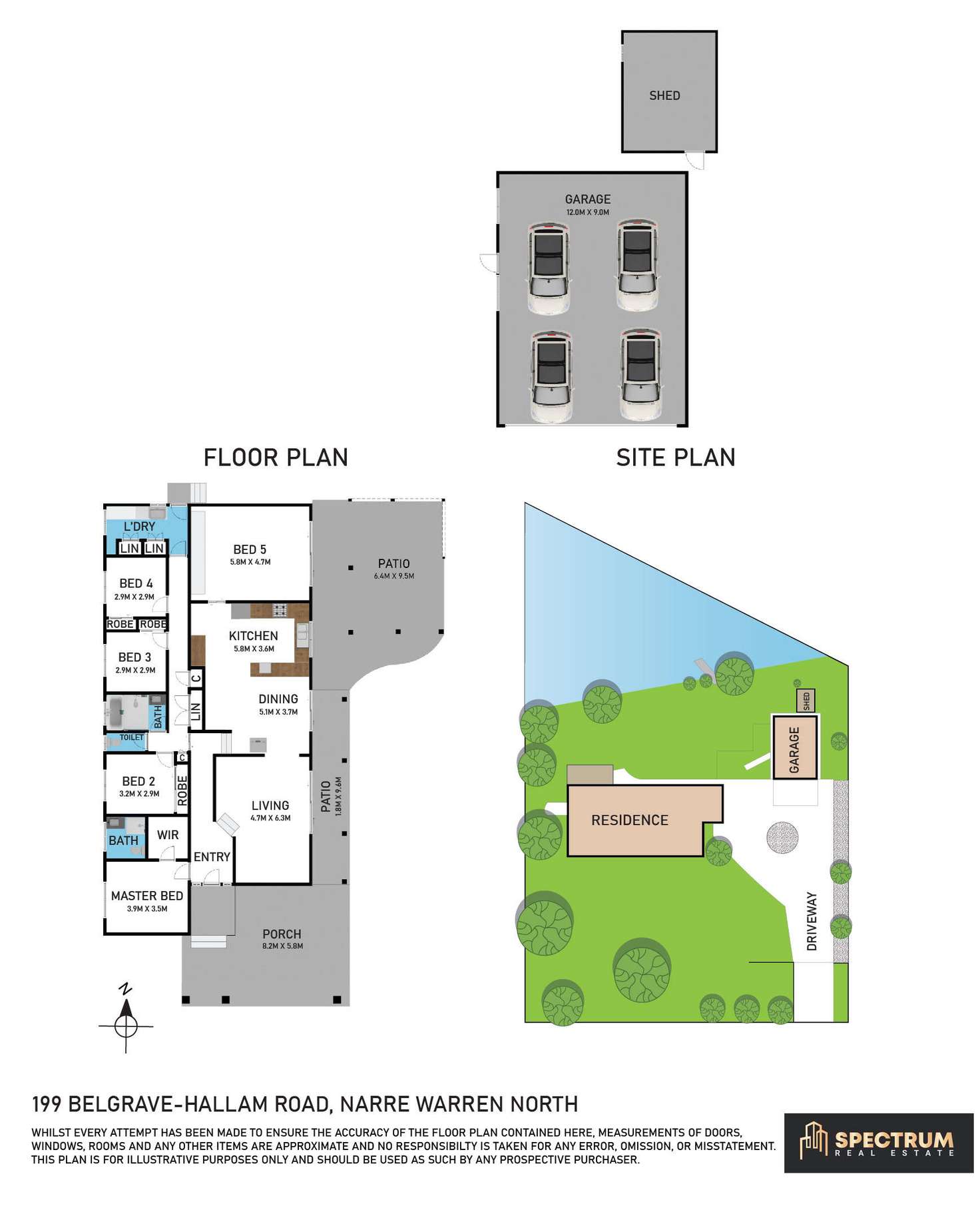 Floorplan of Homely farmlet listing, 199 Belgrave Hallam Road, Narre Warren North VIC 3804