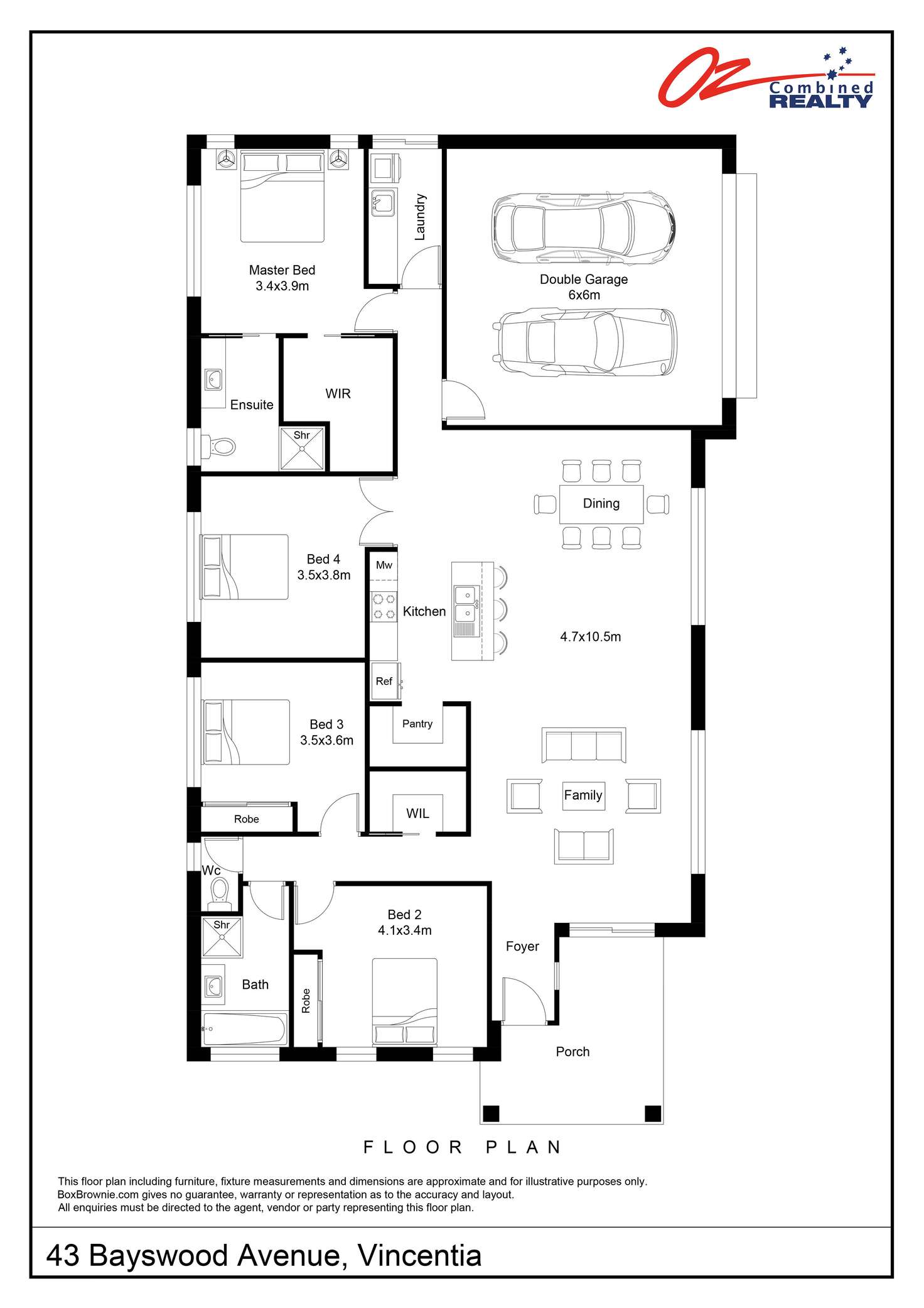Floorplan of Homely house listing, 43 Bayswood Avenue, Vincentia NSW 2540