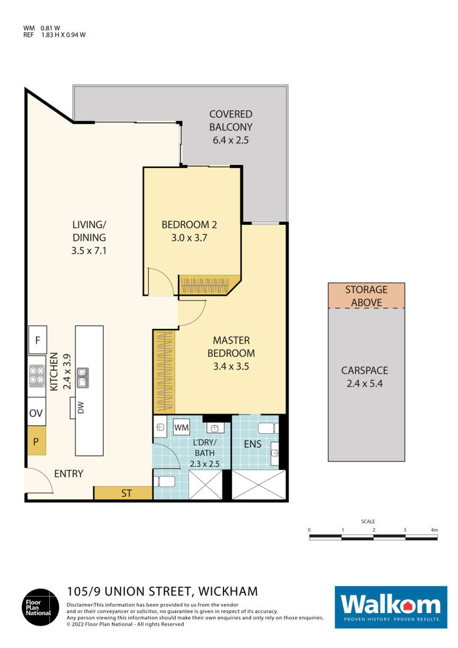 Floorplan of Homely apartment listing, 105/9 Union Street, Wickham NSW 2293